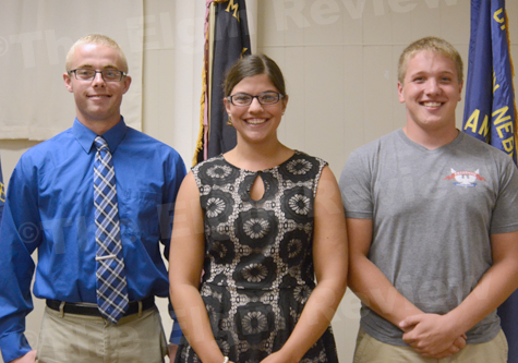 girlsboysstaterselgin-review-2015_4019 Nebraska Boys and Girls Staters for the 2015 year, l-r: Austin Meis, Kaitlyn Polk and Alois Warner. Not present: Whitney Walker Moore.