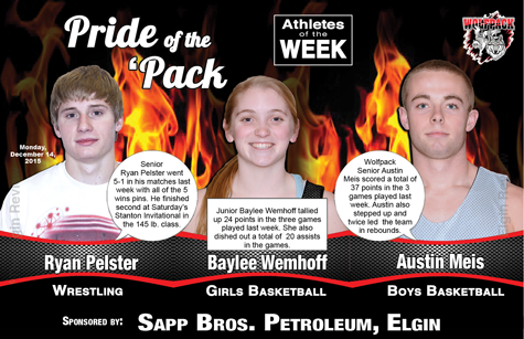 aotw-online Ryan Pelster, Baylee Wemhoff and Austin Meis