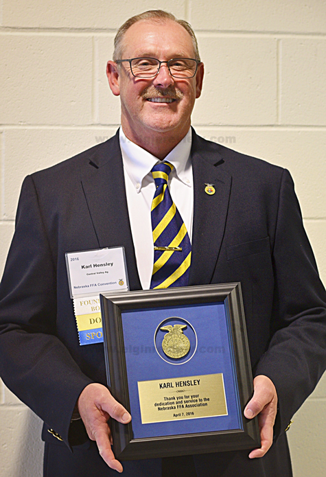 karl-hensley-ffa-elgin-review Elgin's Karl Hensley received the Nebraska FFA VIP award. The Elgin Review