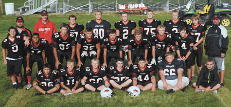 wolfpack-football-team-elgin-review Elgin Public-Pope John will kick off the 2016 football season Friday night at home against Burwell. Members of this year’s team are (front row, l-r): Corey Romej, Conor Ramold, Austin Bauer, Adam Dreger, Lane Bartak, Tyler Iburg and student manager Cade Heithoff. Middle row: Ervin Dohmen, Joseph Bailey, Carter Schindler, Liam Heithoff, Hunter Reestman, Cameron Nielsen, Kyle Schumacher and Hayes Miller. Back row: Ass’t. Coaches Ben Spiegel and Michael Becker, Miles Schrage, Nick Iburg, Chad Bode, Brody Hupp, Kenny Bush, Noah Knievel and Head Coach Randy Eisenhauer Not pictured: Ass’t. Coach Tyler Reestman, student managers Logan Henn and Luke Henn. E-R photo